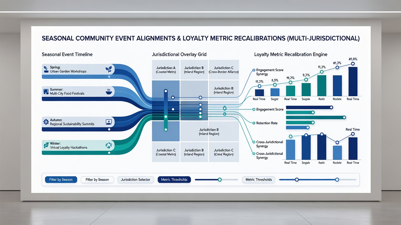 Loyalty metric recalibration dashboards showing seasonal event correlations