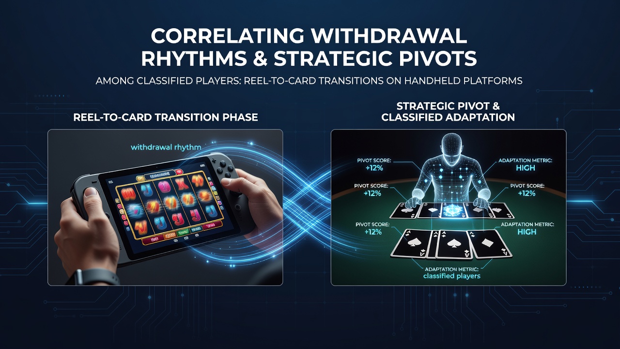 Data visualization showing withdrawal patterns and player transitions between reel and card games on mobile devices