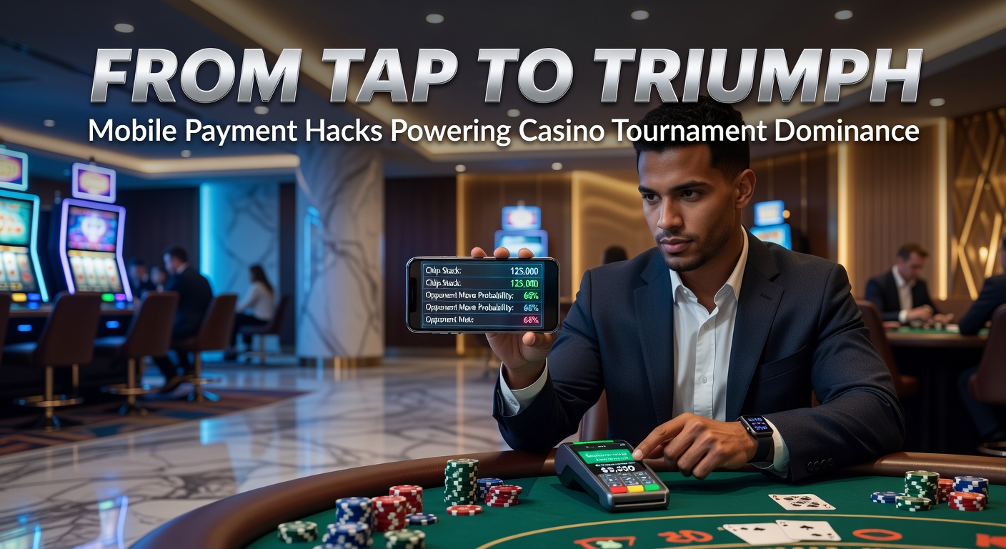 Smartphone displaying a mobile payment confirmation during an intense casino tournament session, highlighting speed and convenience