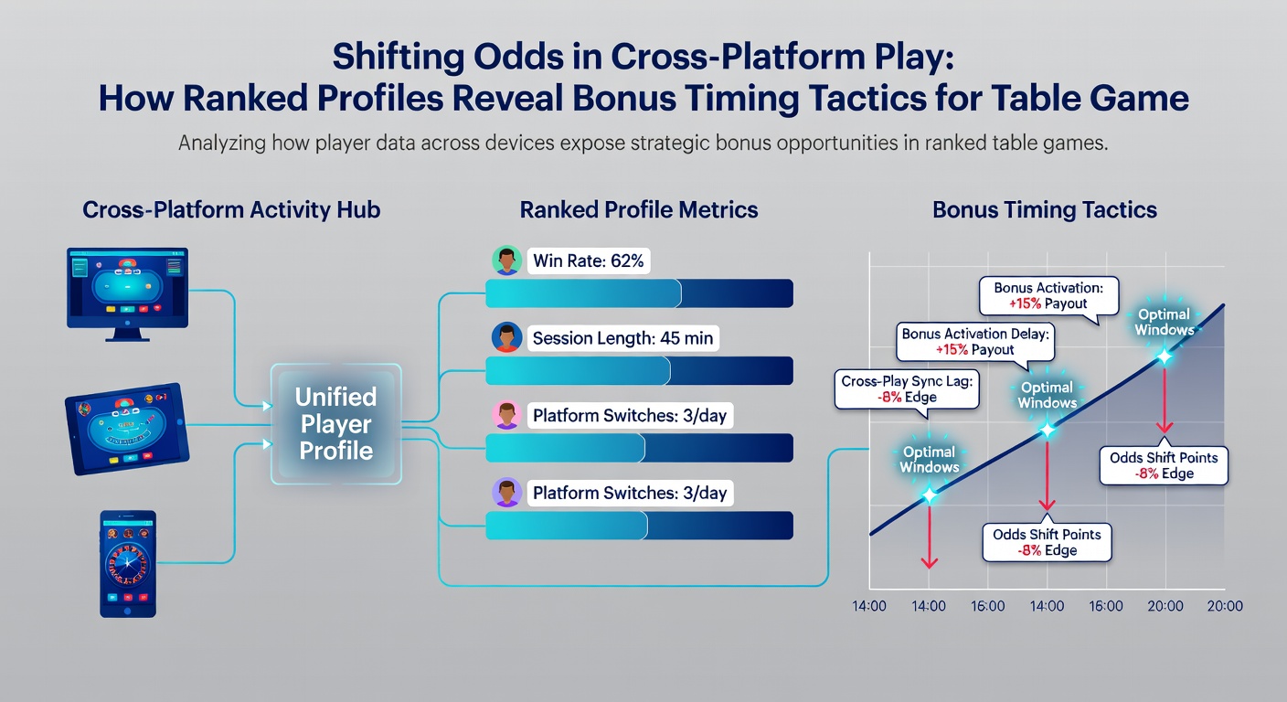 Analytics dashboard displaying ranked profiles and real-time bonus timing for table game and slot crossovers