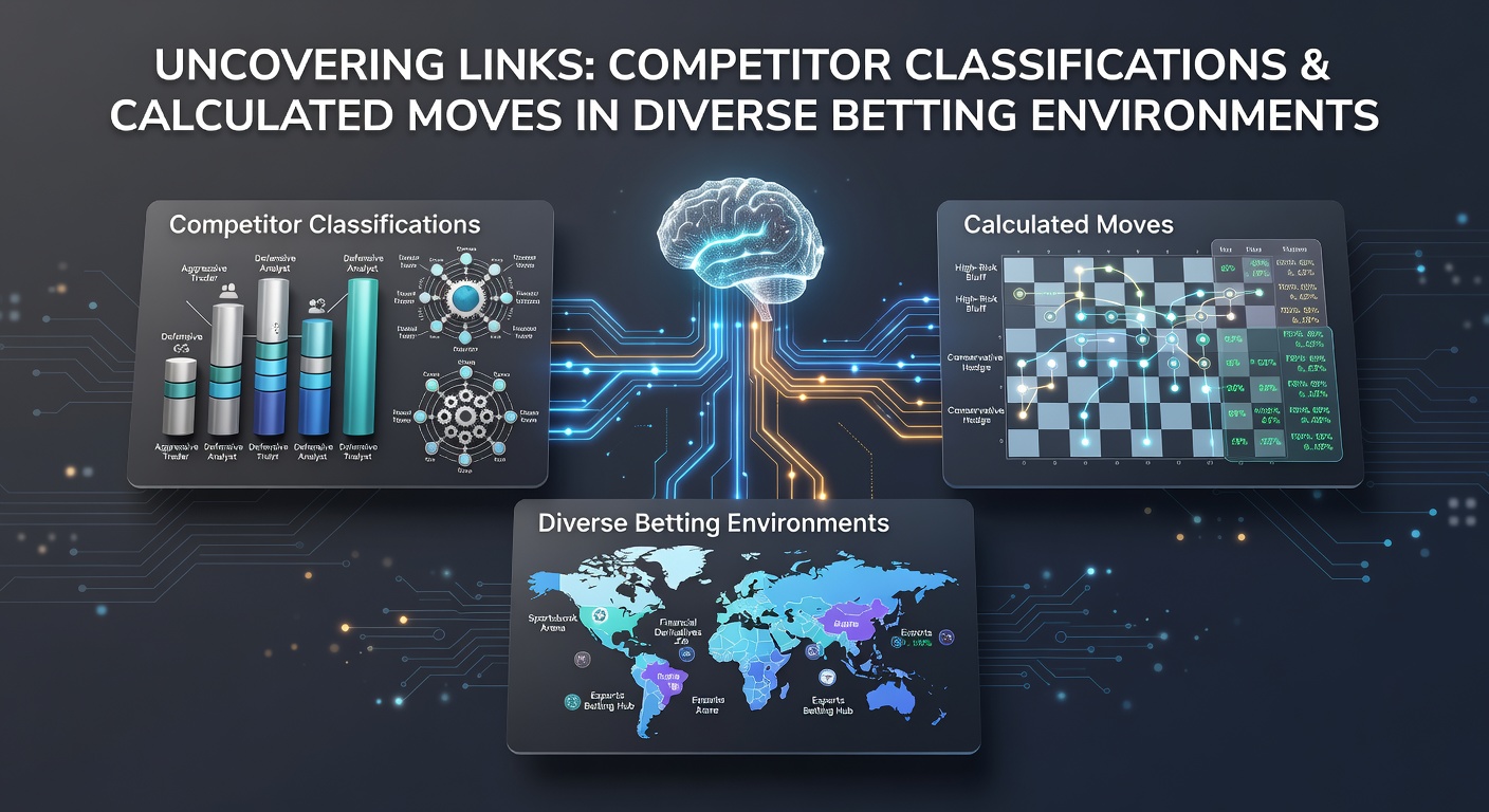 Visual representation of competitor classifications and strategic betting moves across various environments